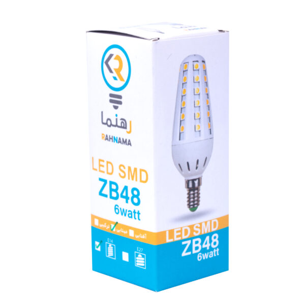  لامپ شمعی 6 وات رهنما پایه E14